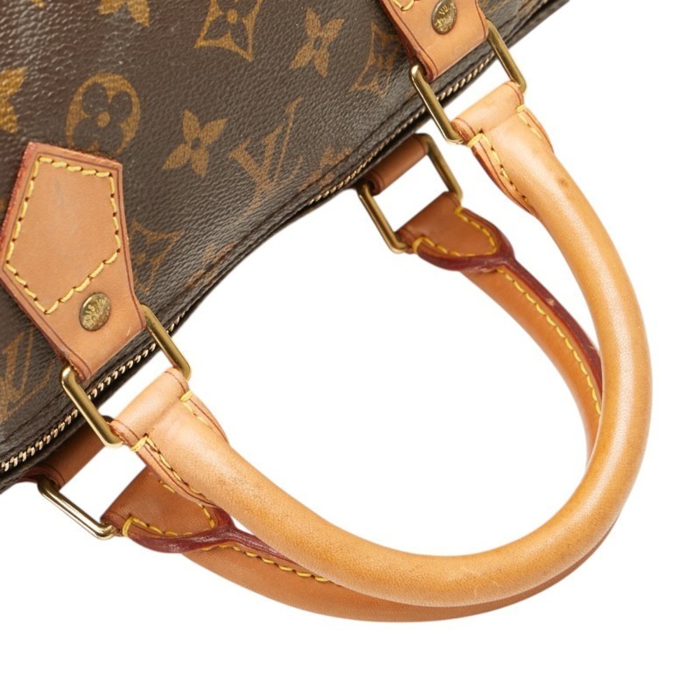 Louis Vuitton Handbag Brown Leather Speedy Monogram - Picture 7 of 8